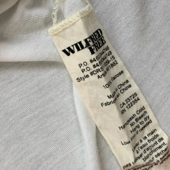 Wilfred Free Aritzia Women's Tank Top Cropped Flowy Racerback White Size XS - Picture 8 of 12